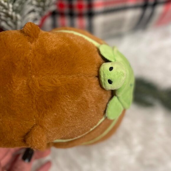 New! Capybara Carrying a Cute Little Turtle Backpack!  Plush and Adorable.  NWT - Picture 6 of 7